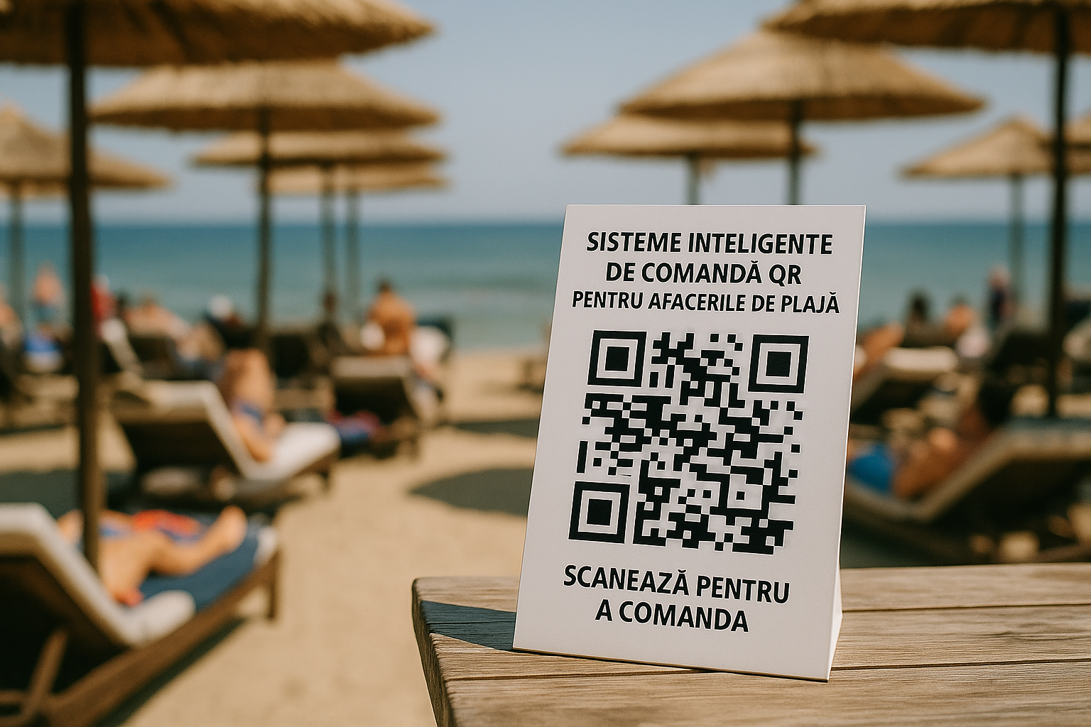 Sisteme inteligente de comandă QR pentru afacerile de plajă